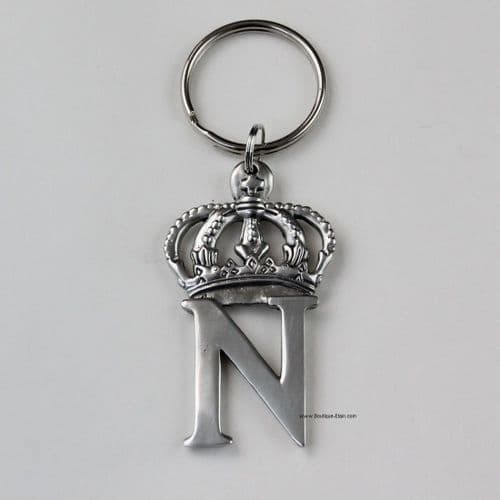Porte-clés ou porte-clefs Napoléon en étain.