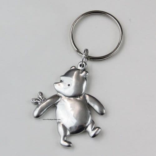 Porte-clés ou porte-clefs Winnie l'Ourson  en étain.
