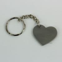 Porte clef cœur en étain coeur à graver