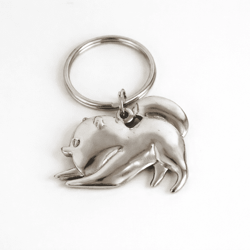 Porte clef chien Kawaii  en étain