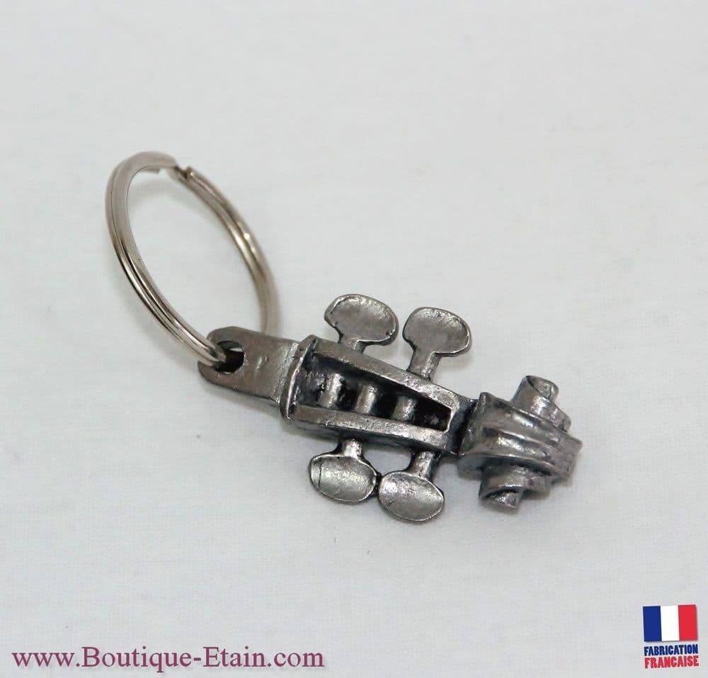 Porte clef en étain violon violoncelle contrebasse
