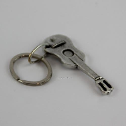 Porte clef guitare en étain massif