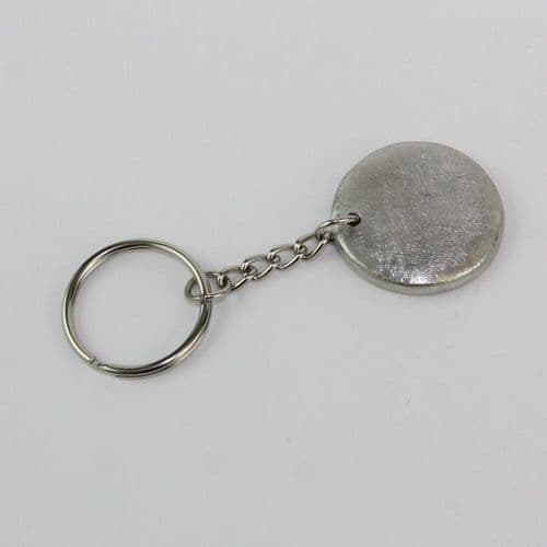 Porte clef rond 3 cm porte-clés en étain