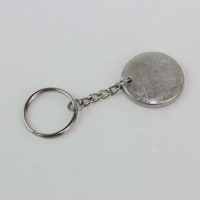 Porte clef rond 3 cm porte-clés en étain