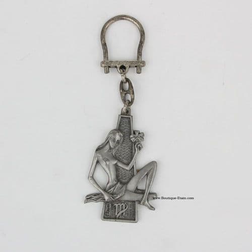 Porte clefs Astral Vierge en étain