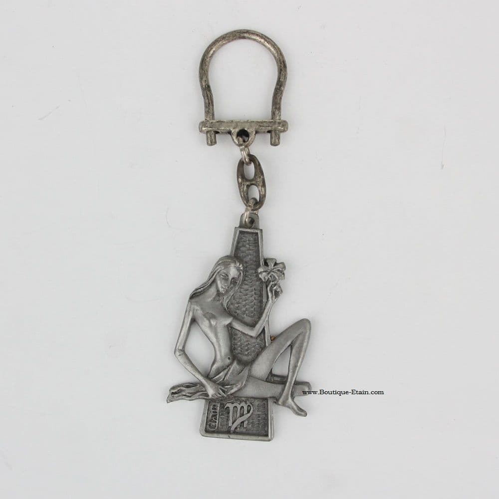 Porte clefs Astral Vierge en étain