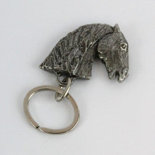 Porte-clefs cheval en étain massif
