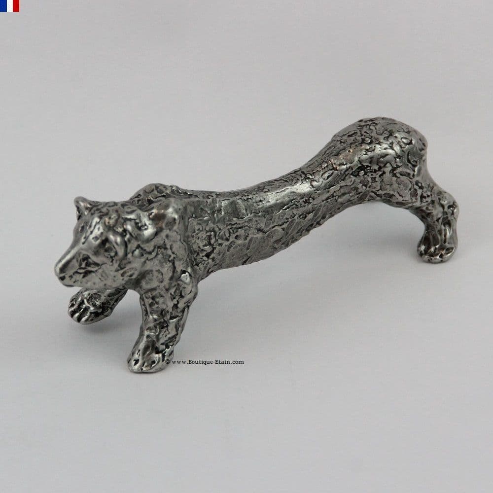 Porte couteau ours en étain