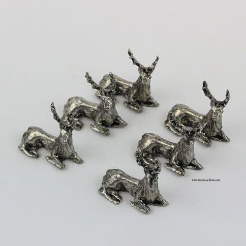 Porte-couteaux décor cerf en étain