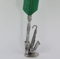 Porte mine ou plume en étain motif saxophone