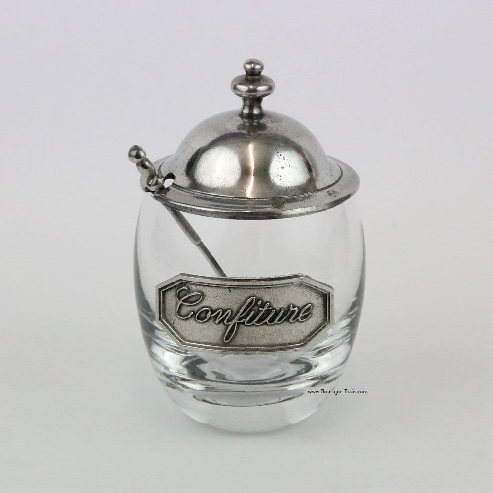 Pot à confiture en étain