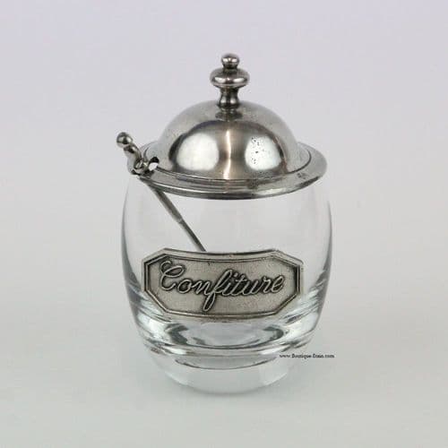 Pot à confiture en étain