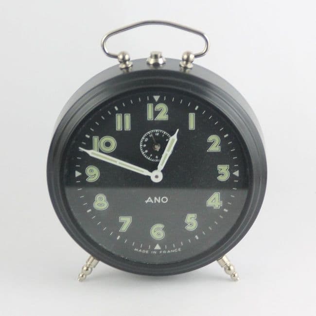 Réveil mécanique noir Ano