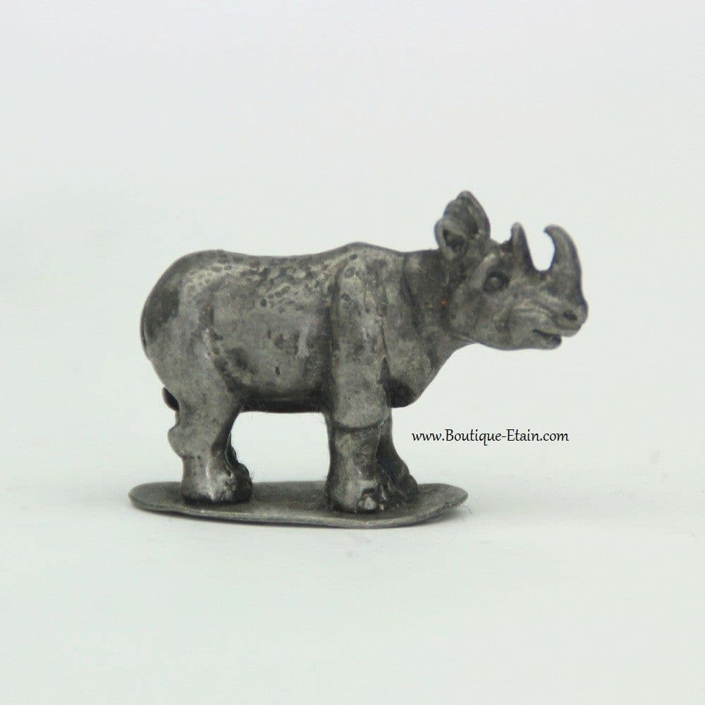 Rhinocéros miniature en étain