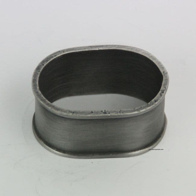 Rond de serviette en étain de forme ovale à graver