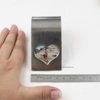 Rond de serviette porte photo forme coeur