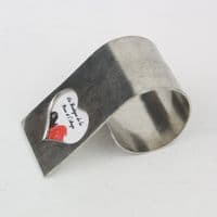 Rond de serviette porte photo forme coeur