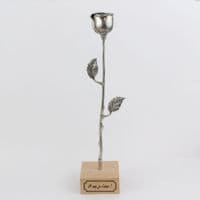 Rose en étain gravée , fabrication française