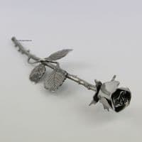 Rose en étain tige 29 cm