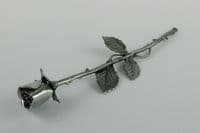 Rose en étain tige 29 cm