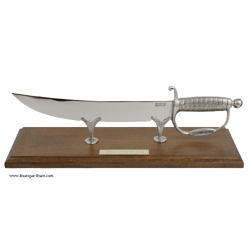 Sabre à Champagne en étain sur socle