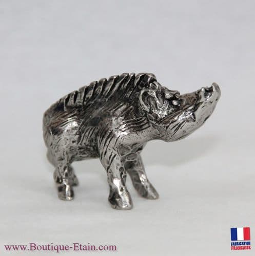 Sanglier sauvage en étain