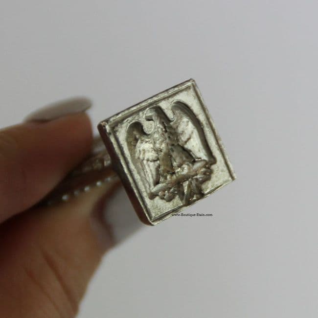 Sceau en étain , cachet Napoléon Aigle Bicéphale