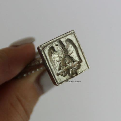 Sceau en étain , cachet Napoléon Aigle Bicéphale