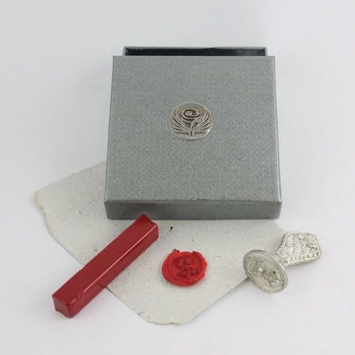 Sceau en étain , cachet Rose