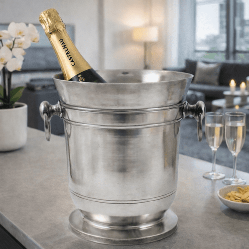 Seau à Champagne en étain massif