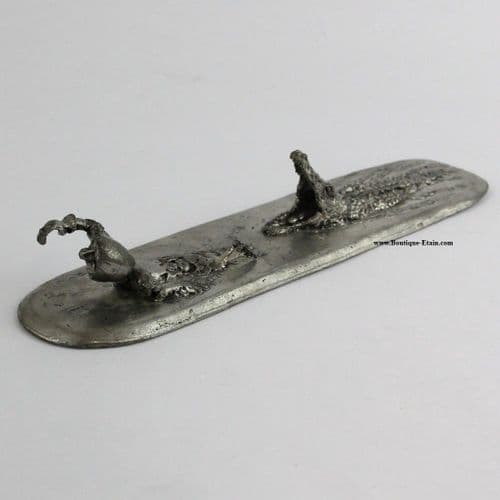 Small Warrior Swimming Croco en étain