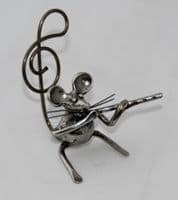 Souris musicienne la flûte en étain