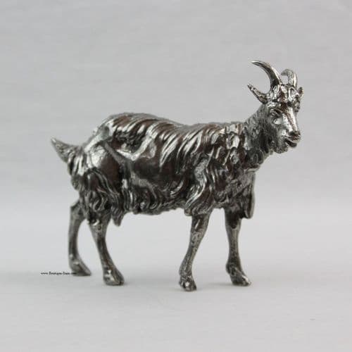 Statuette chèvre en étain