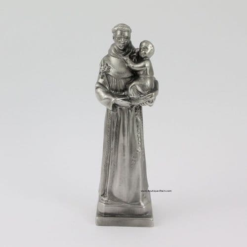 Statuette de Saint Antoine en étain