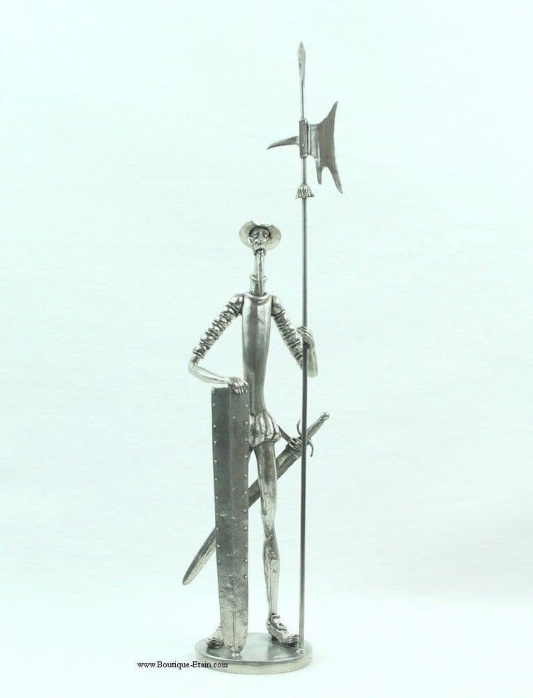 Statuette Don Quichotte Géant en étain  [37cm]