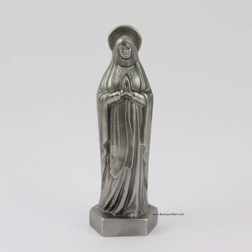 Statuette Vierge Marie en étain