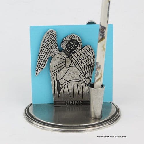 Support pour post-it en étain Ange au sourire