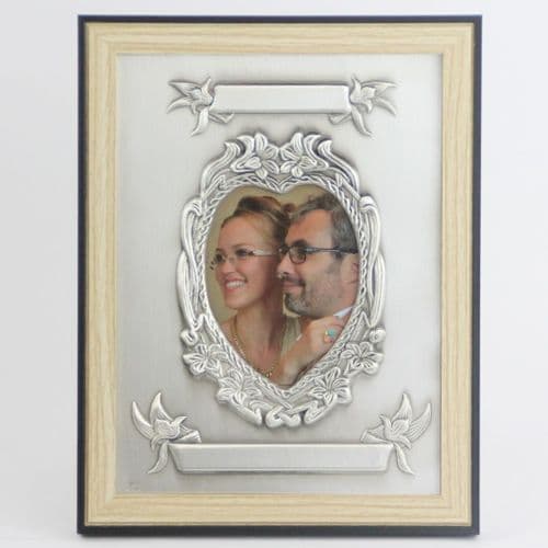 Tableau, Cadre photo à graver en étain pour couple