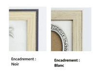Tableau en étain à graver motif calèche pour couple