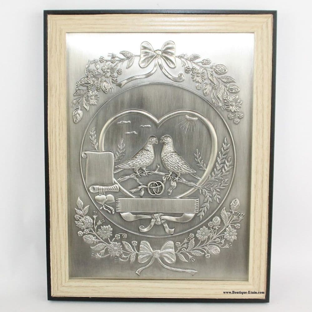 Tableau en étain pour anniversaire de mariage
