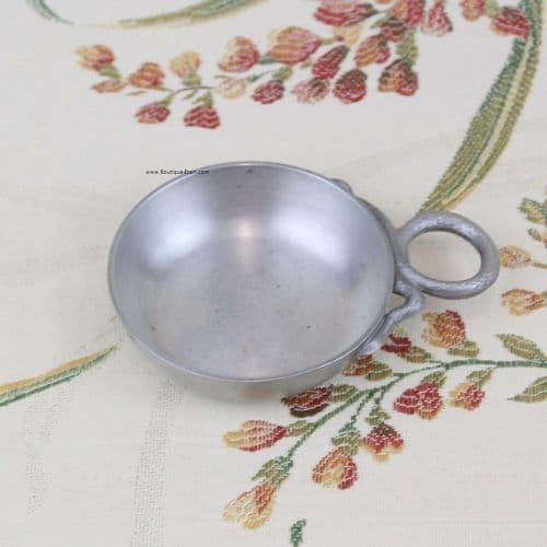 Tastevin ou teste-vin en étain motif serpent