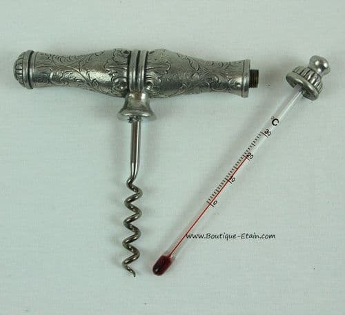 Tire-bouchon avec thermomètre à vin intégré