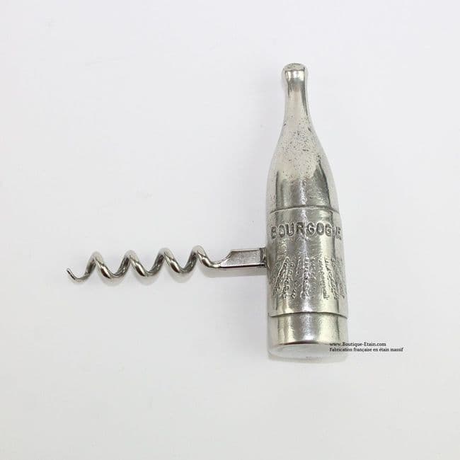 Tire bouchon en étain bouteille de Bourgogne