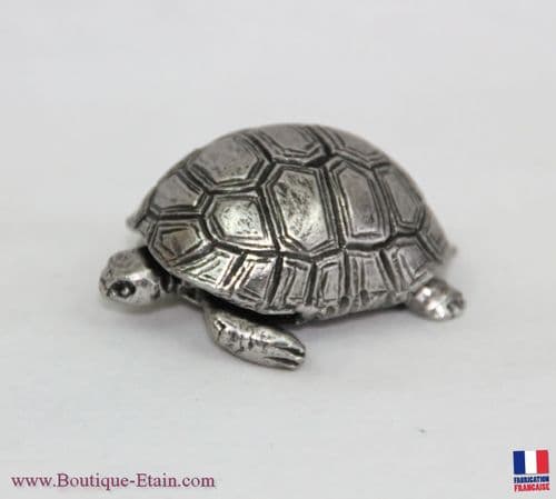 Tortue miniature en étain