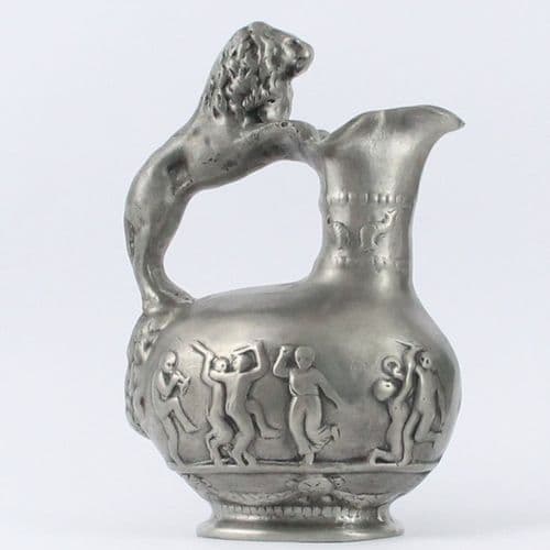 Vase antique Lion en étain massif