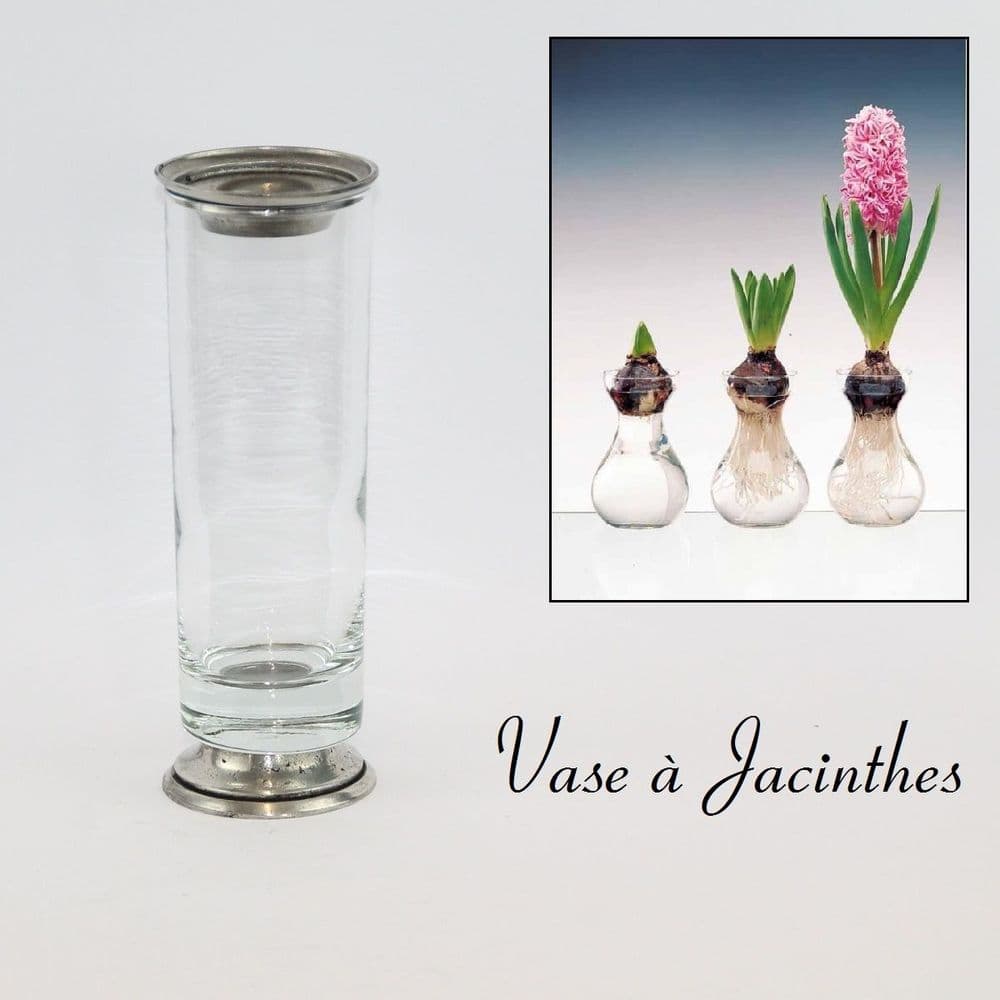 Vase à Jacinthe en étain