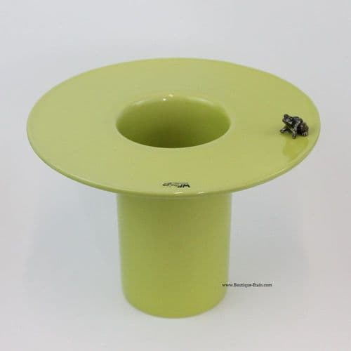 Vase original et grenouille en étain