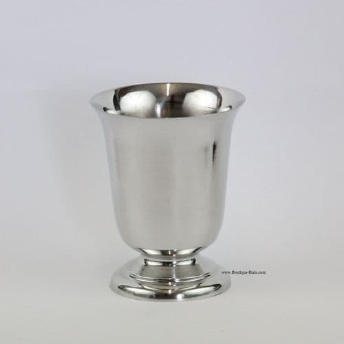 Verre en étain brillant, gobelet ou timbale - h12cm