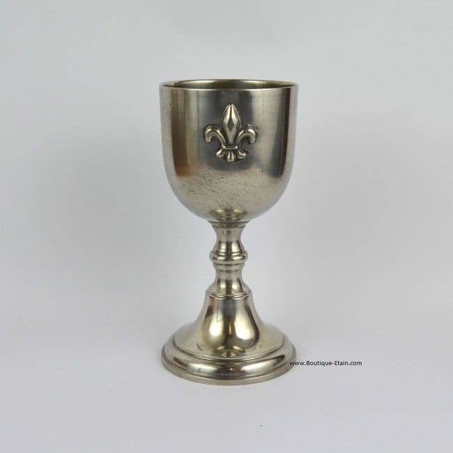 Verre en étain, Calice Fleur de Lys