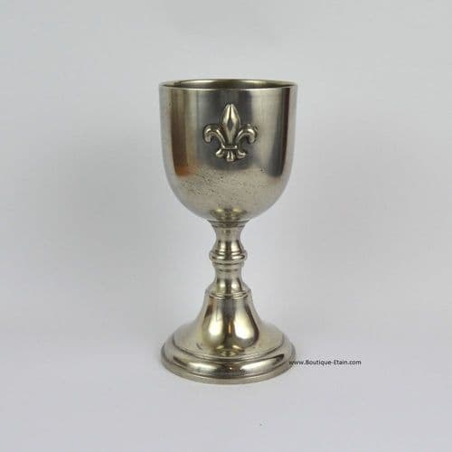 Verre en étain, Calice Fleur de Lys